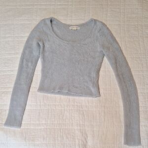 Aeropostale Fuzzy Gray Sweater